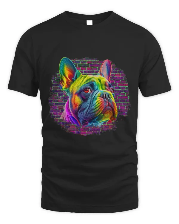 Colorful French Bulldog Dog Pop Art Bricks