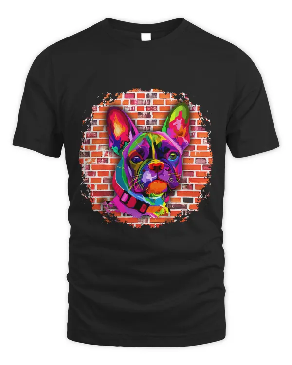 Colorful French Bulldog Pop Art Bricks Frenchie Puppy