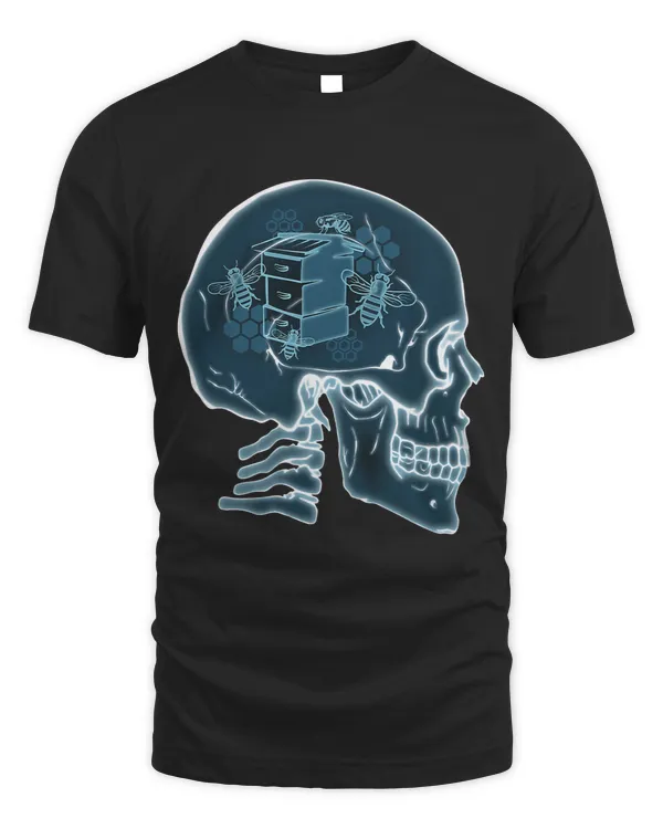 Skull Funny Beekeeping Beekeeper Bee Hive Honey Apiarist Men