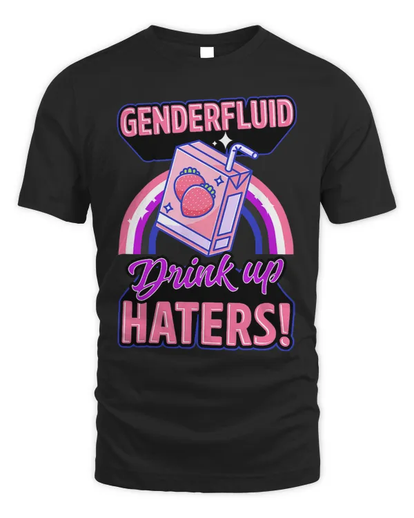 Genderfluid Drink Up Haters Strawberry Milk Nonbinary Pride