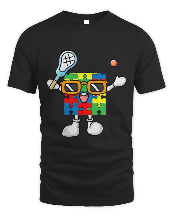 Kids Puzzle Piece Playing Lacrosse Autism Awareness Boys Kids