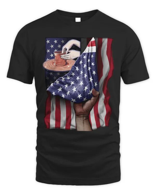 Day Of Independence US Flag Pottery