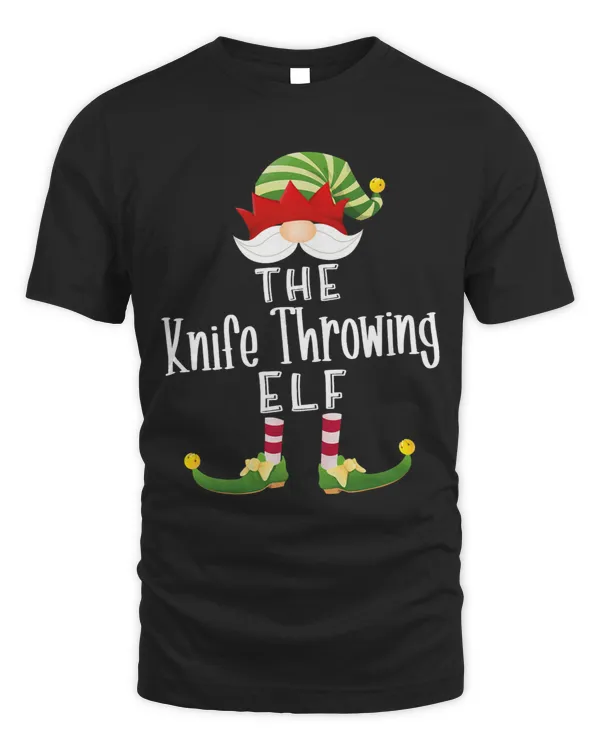 Knife Throwing Elf Group Christmas Funny Pajama Party