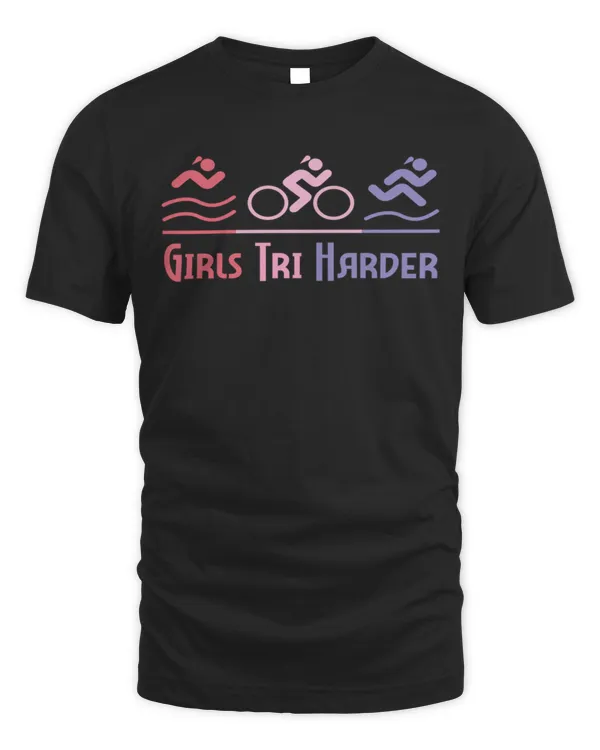Girls tri harder tee