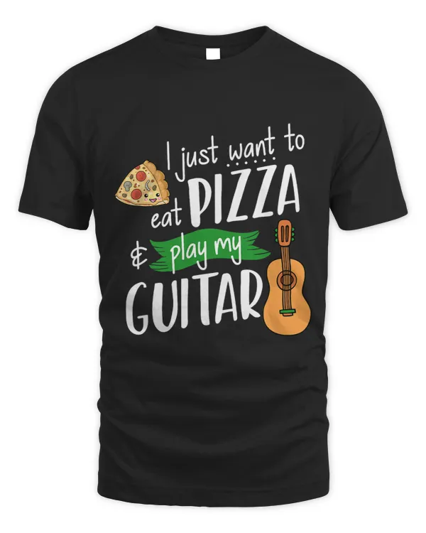 I Just Want to Eat Pizza and Play My Guitar Kawaii
