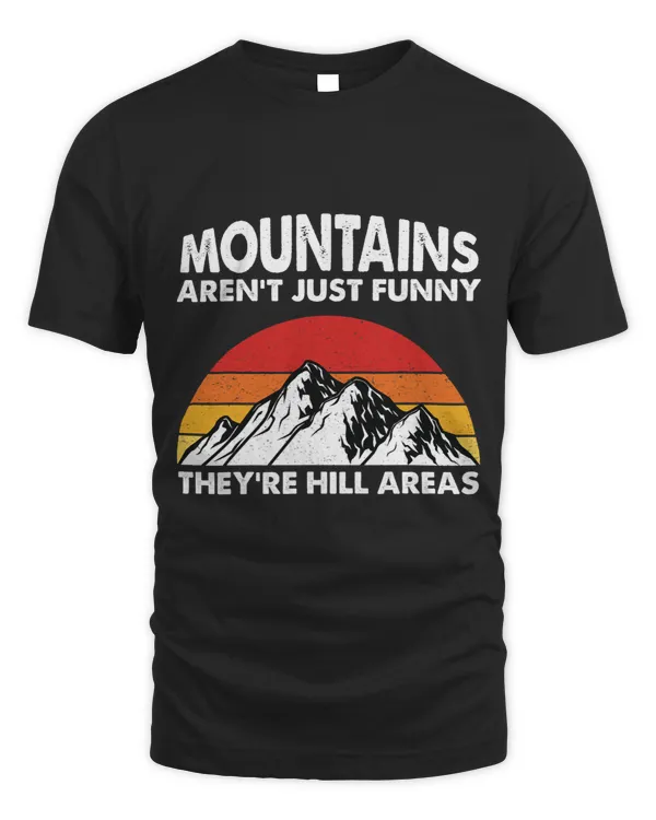 Funny Hiking Quote Retro Sunset Vintage Mountain Camping