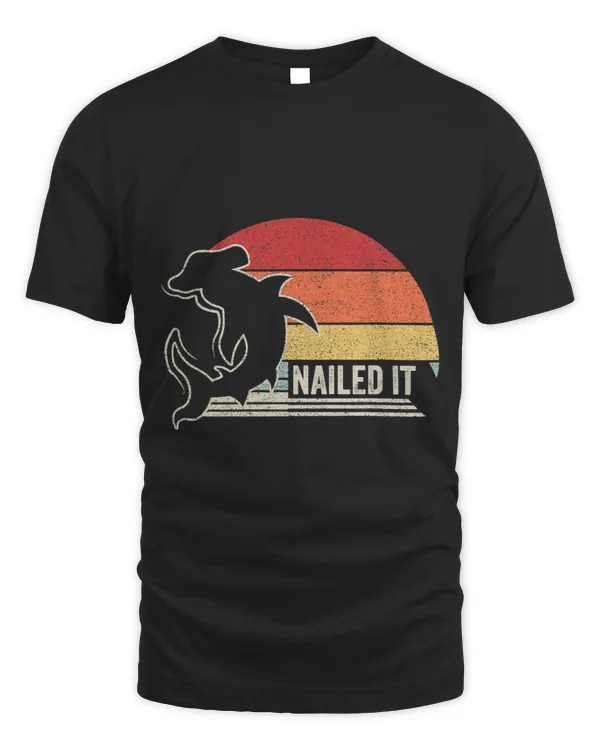 Vintage Retro Nailed It Hammerhead Shark