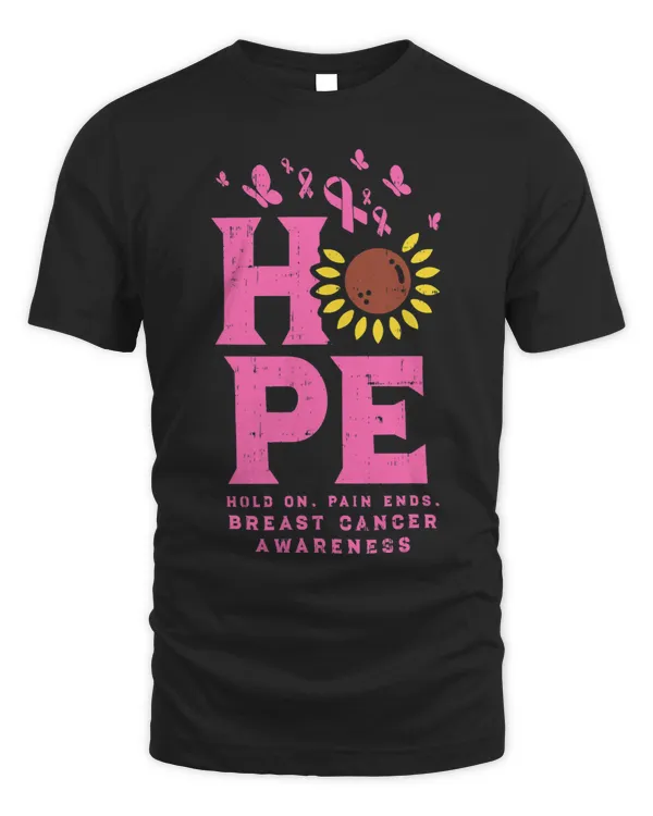 Hope Sunflower Butterfly Pink Ribbon Breast Cancer Awareness