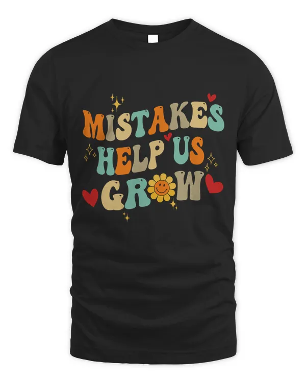 Groovy Growth Mindset Positive Retro Teachers Back To School Sweatshirt, First Day Of School Crewneck, Teacher Squad Shirts