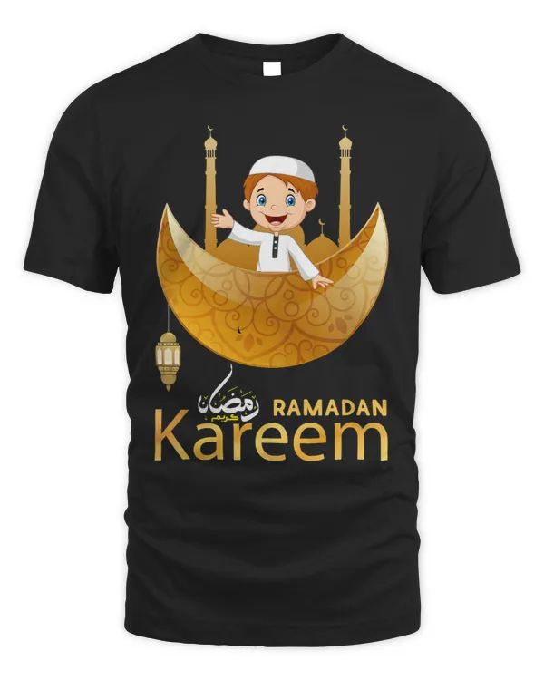 Kids Muslim Boy Arabic Fasting Ramadan Mubarak Kareem