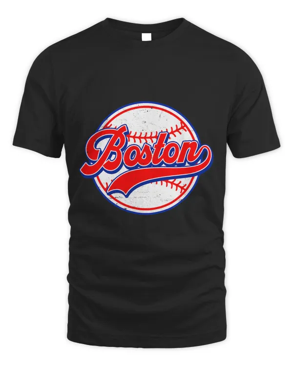 Vintage Boston Cityscape Baseball Lover For Men Women Kids
