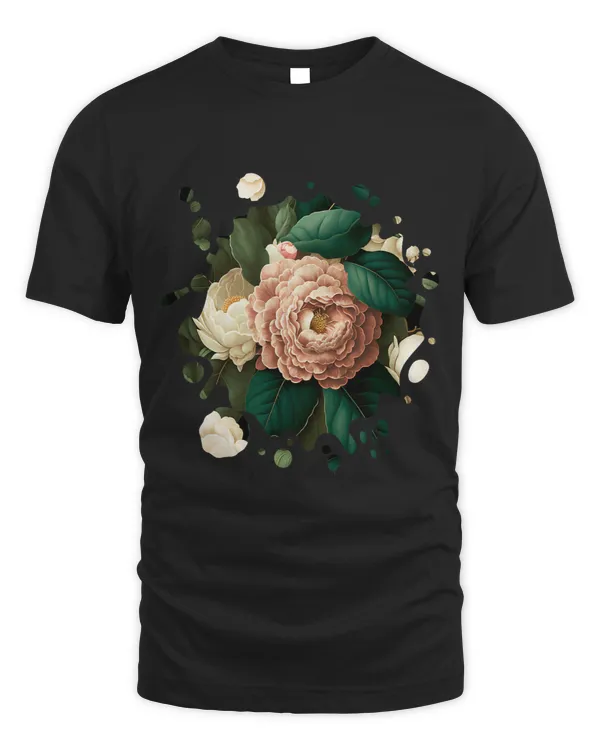 Vintage Camellia Inspired Flower Plant Lover Funny gardening