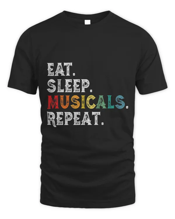 Retro Eat Sleep Musicals Repeat Actor Actress Theater