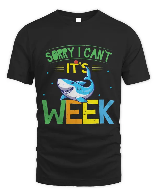 Vintage Sorry I Cant Its Week Funny Shark 3