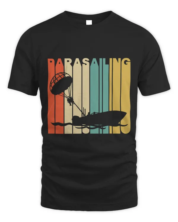 Vintage Style Parasailing Silhouette