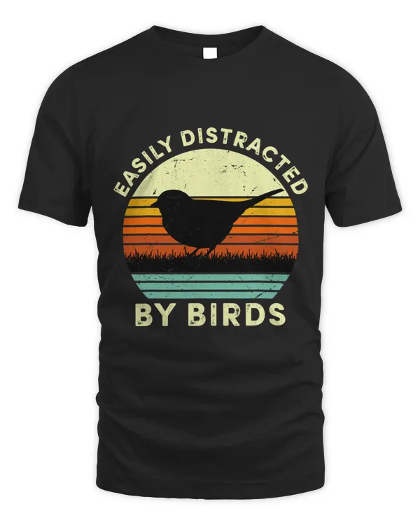 Vintage Easily Distracted By Birds