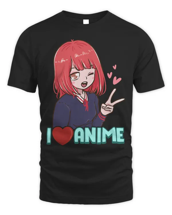 I Love Anime Cute Japanese Kawaii Anime Girl