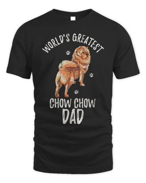 Vintage Worlds Greatest Chow Chow Dad Funny Dog Papa Lover