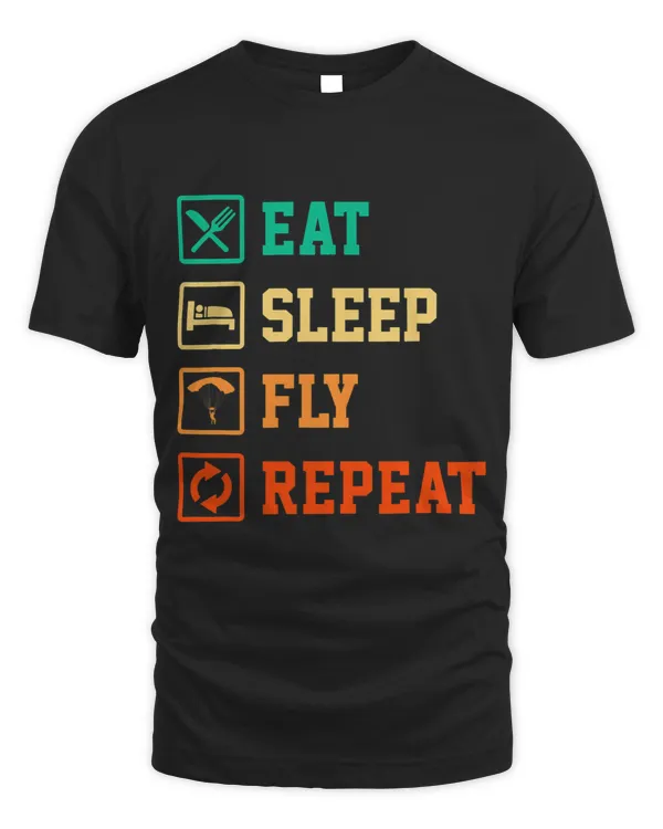 Eat Sleep Fly Repeat Paragliding Parachute Paraglider Sports