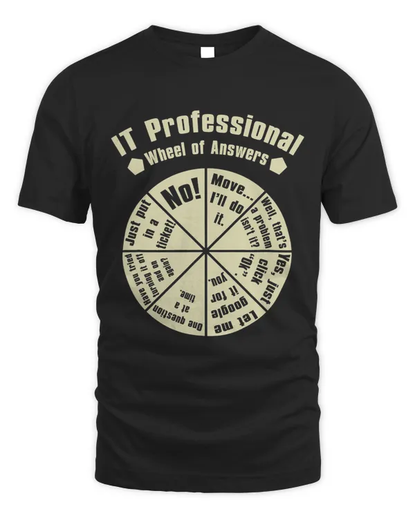IT Professional Wheel Of Answers Sysadmin Geek Nerd Gift