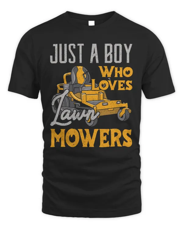 Just a boy who loves lawn mowers