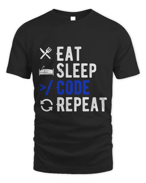 Eat Sleep Code Repeat Coder Outfit Programmer Gift