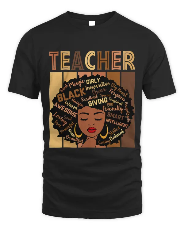Black Smart Teacher Afro Love Melanin BLM African Juneteenth