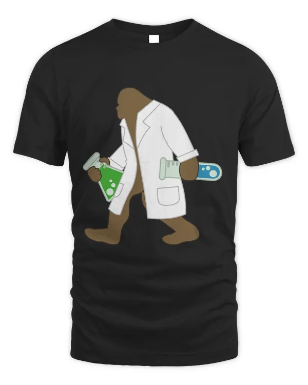 Funny Science Test Tube Beaker Lab Coat Scientist Bigfoot