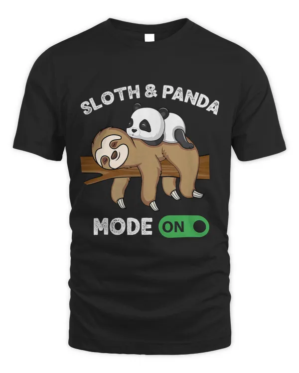Pandas Sloth Panda Mode ON Funny Lazy Animals