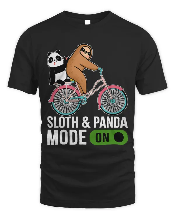 Pandas Sloth Panda Mode on Funny Panda Sloth Cycling Cyclists