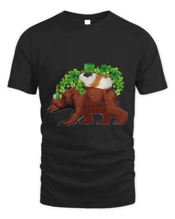 GP Guinea Pig St. Patricks Day Guinea Pig Riding Bear with Unicorn Horn
