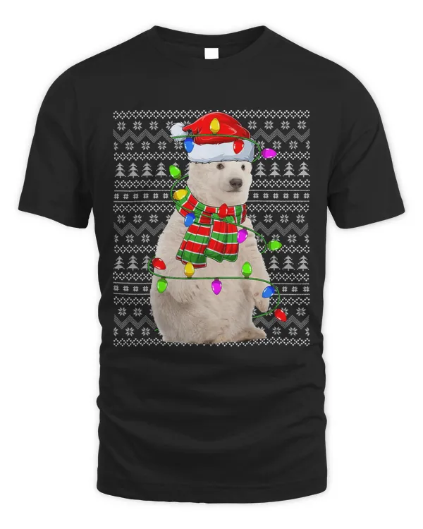 Bears Polar Bear Ugly Xmas Lighting Santa Polar Bear Christmas