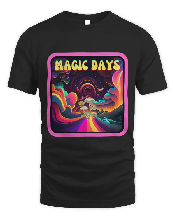 Mushroom Gift MAGIC DAYS MUSHROOM TRIP FUNNY GIFT GROOVY VINTAGE
