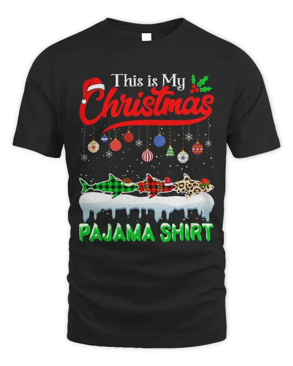 Shark Lover This Is My Christmas Pajama Xmas Lights