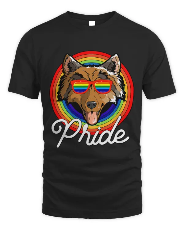 Dog Shetland Shetland Sheepdog LGTB Pride Rainbow Flag