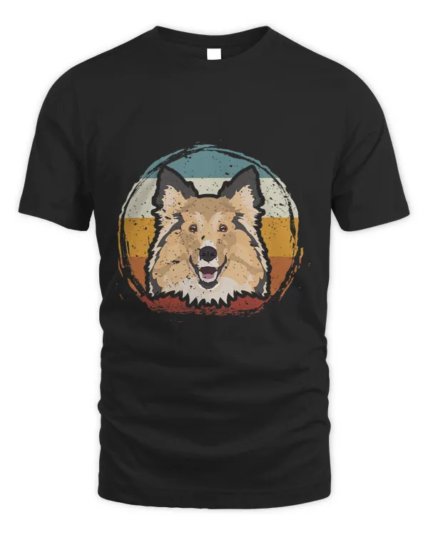 Dog Shetland Smiling Shetland Sheepdog Retro