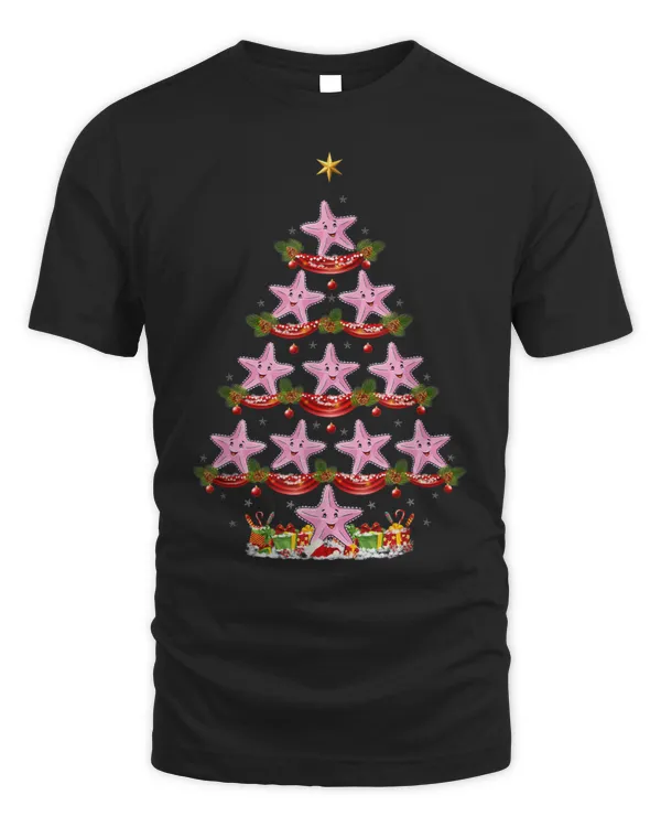 Starfish Lover Xmas Holiday Santa Starfish Christmas Tree