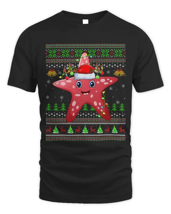 Starfish Lover Xmas Santa Starfish Ugly Christmas