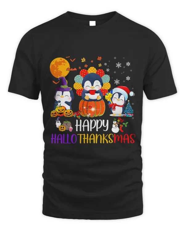 Penguins Lover Lover Halloween Merry Christmas Happy Hallothanksmas