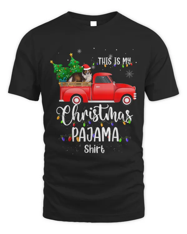 Dog Shetland This Is My Christmas Pajama Shetland Sheepdog Xmas Lights