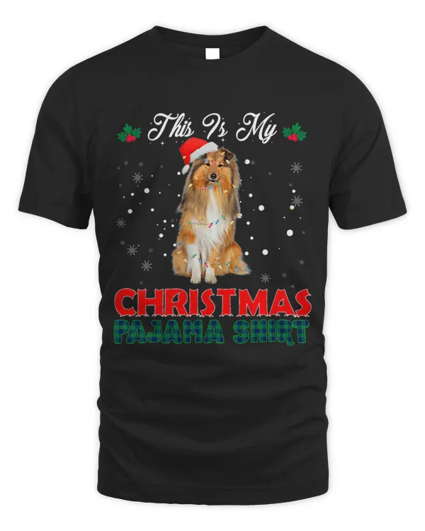 Dog Shetland This is My Christmas Pajama Shirt Shetland Sheepdog Dog 3