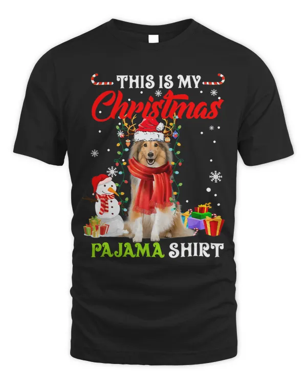 Dog Shetland This Is My Christmas Pajama Shirt Shetland Sheepdog Santa8