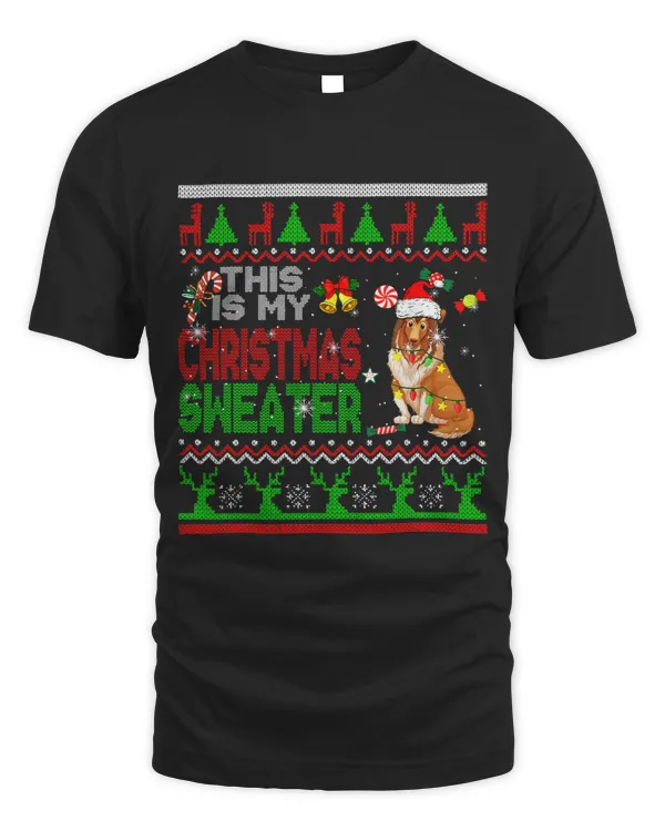 Dog Shetland This Is My Christmas Sweater Santa Shetland Sheepdog Dog