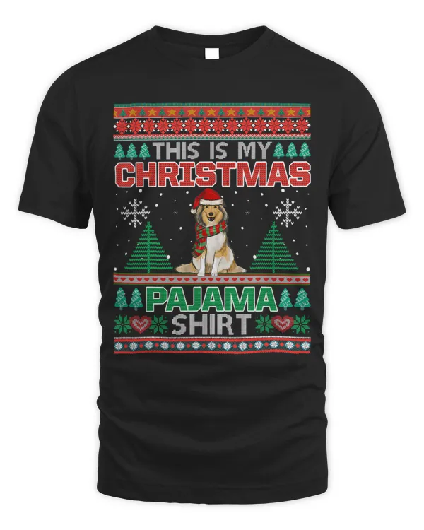 Dog Shetland This Is My Shetland Sheepdog Christmas Pajama Ugly Sweater