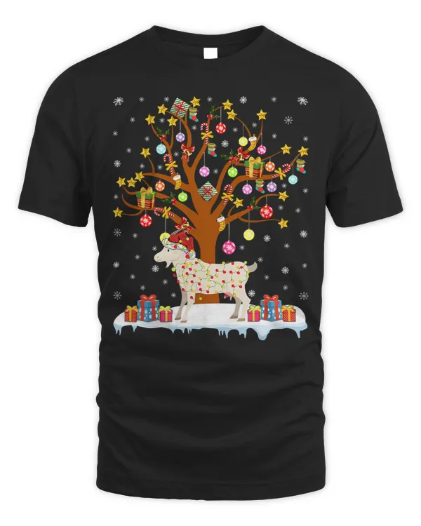Funny Goat Xmas Lighting Tree Santa Christmas Tree 124