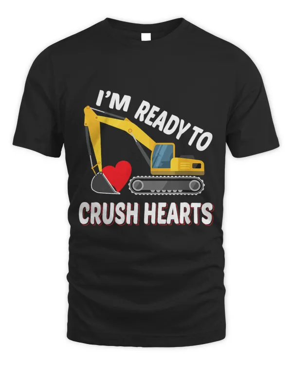 Excavator Ex Ready To Crash Hearts Valentines Day Excavator Construction 1