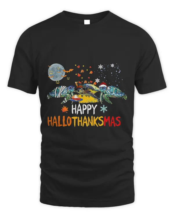 Turtle Lover Halloween Happy HalloThanksMas Thanksgiving Christmas
