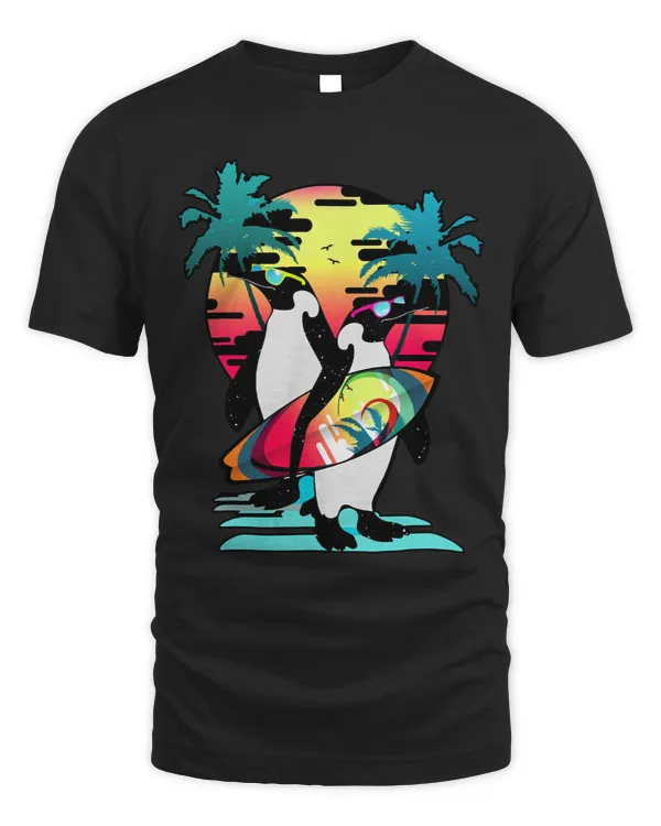 Penguins Lover Summer Vacation Family Friends Trip Palm Trees