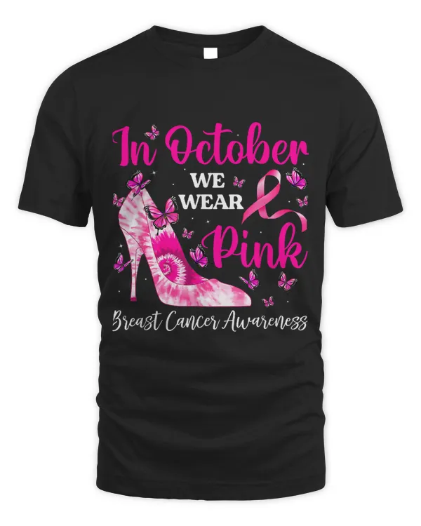 BC In October We Wear Pink Butterflies Breast Cancer Awareness Cancer