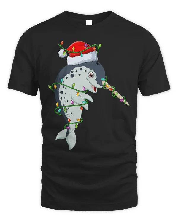 Narwhal Lover Fish Lover Xmas Santa Hat Narwhal Christmas